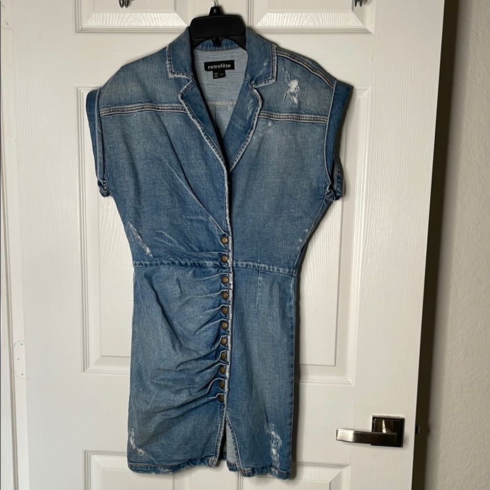 Retrofete Gia denim mini dress